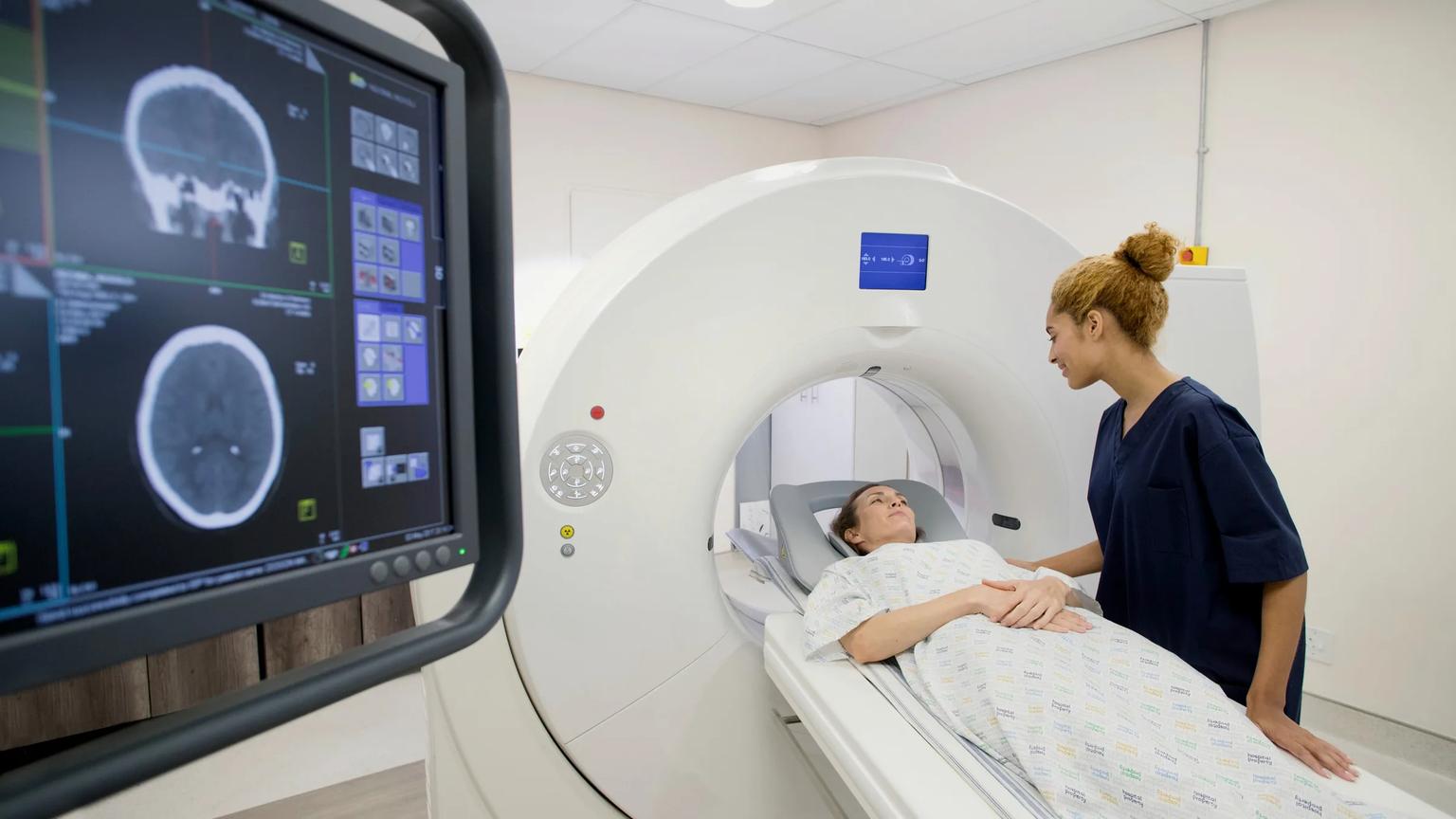 Radiology suite in a hospital imaging department