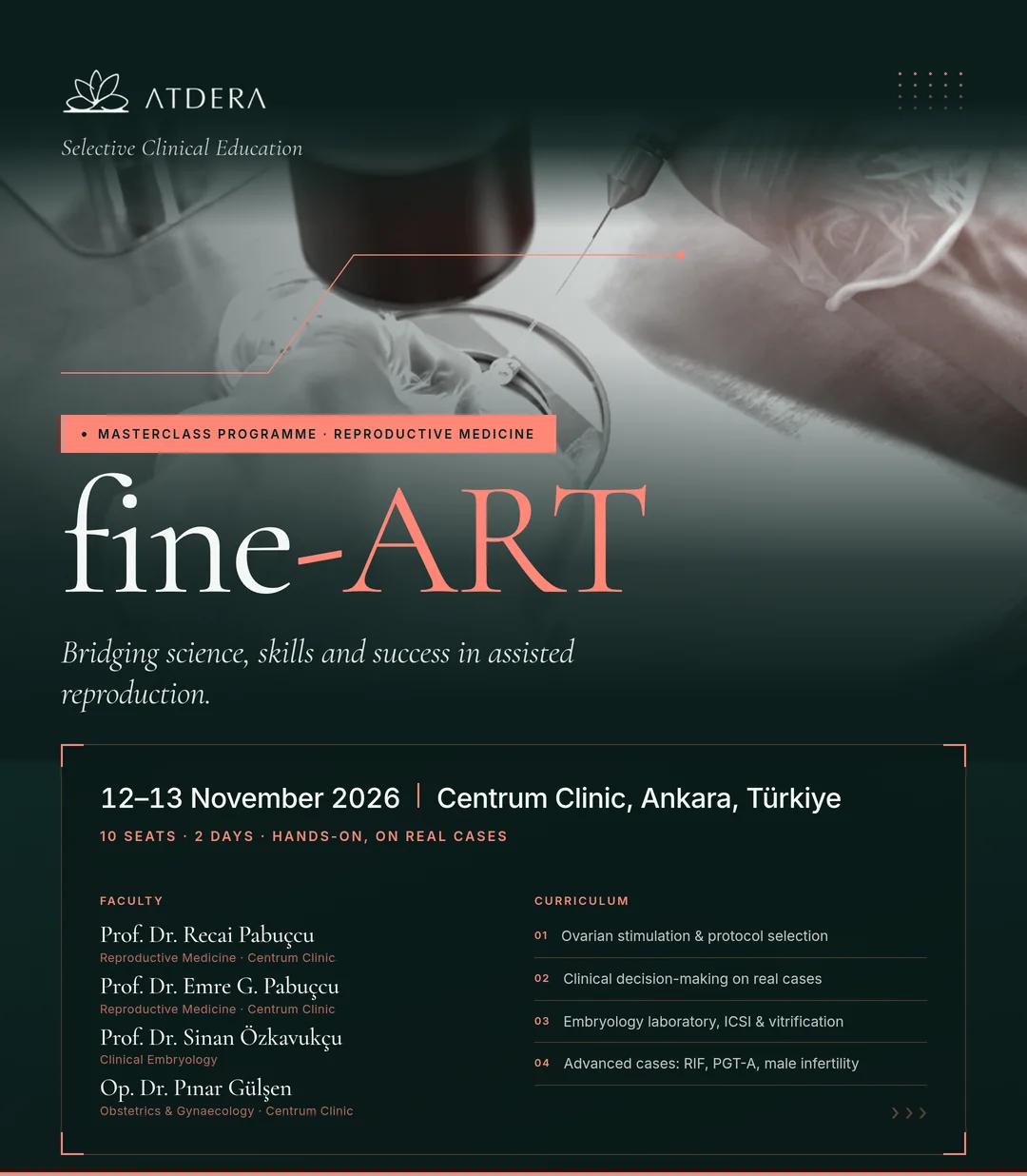fine-ART Masterclass — programme poster