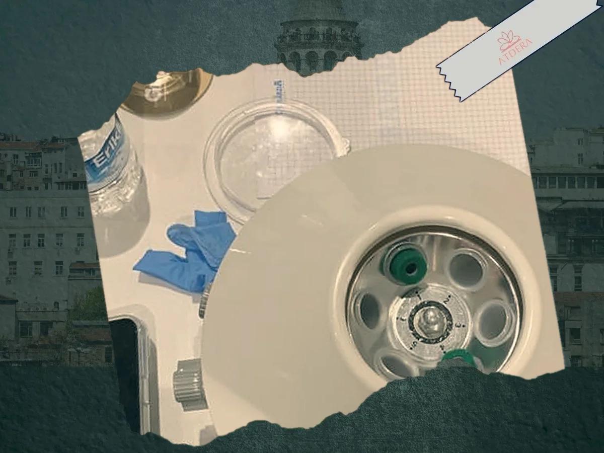 Centrifuge station prepared for platelet-rich plasma training
